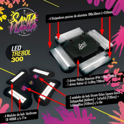 Santa Planta - Panel Led Trebol 300w - Imagen 2