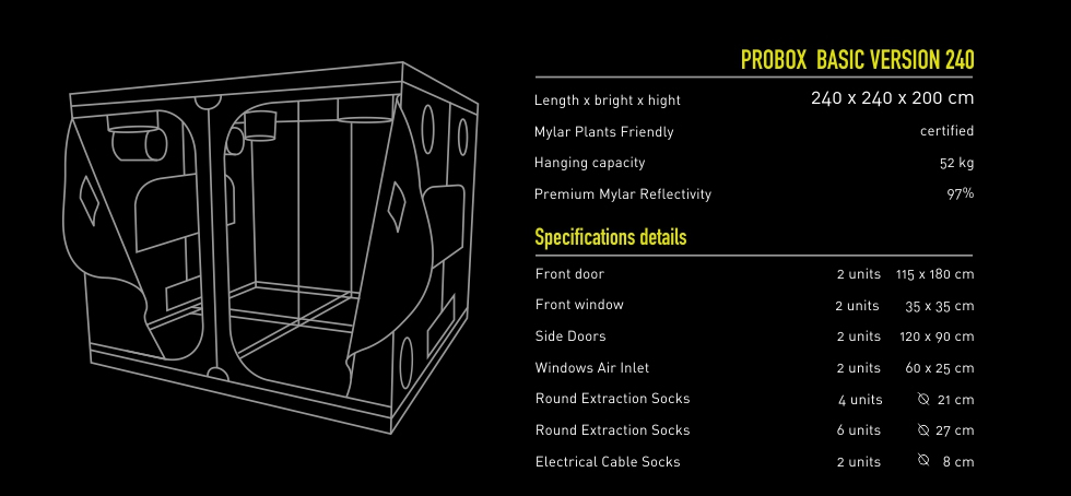 Garden Highpro - Carpa Probox Basic 240 - Imagen 2
